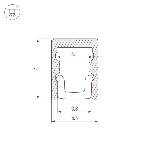 Профиль Arlight ARH-MICRO-0507-2000 ANOD 036399 Профиль Arlight ARH-MICRO-0507-2000 ANOD 036399