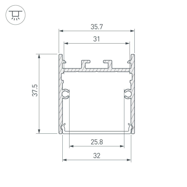 Профиль Arlight SL-Line-3638-LW-2000 Anod 038362 Профиль Arlight SL-Line-3638-LW-2000 Anod 038362