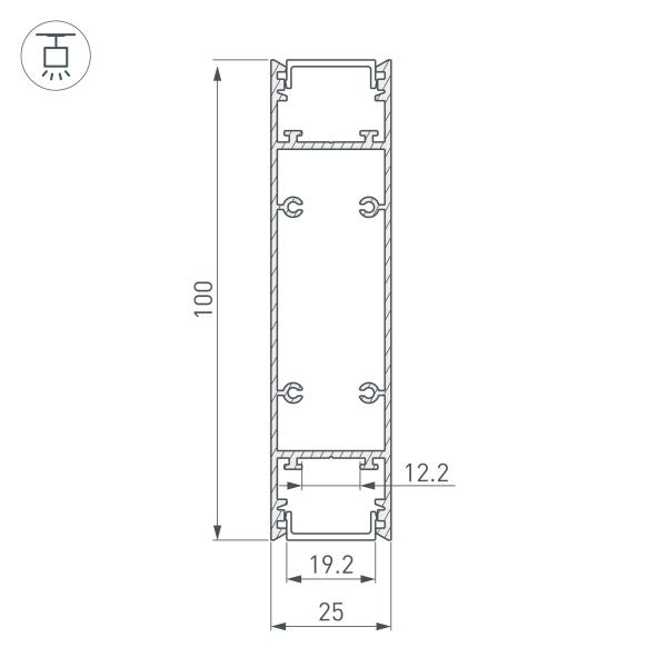 Профиль Arlight SL-Line-2522-2500 Black 033735 Профиль Arlight SL-Line-2522-2500 Black 033735