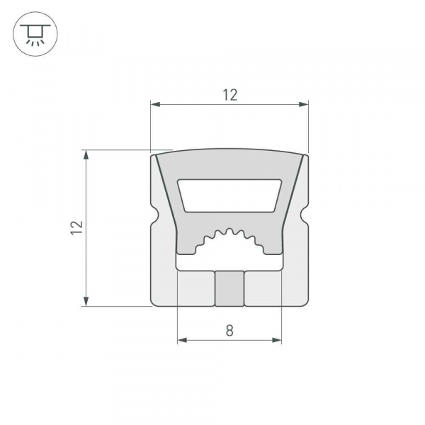 Профиль Arlight WPH-Flex-1212-Top-S8-20m White 041091 Профиль Arlight WPH-Flex-1212-Top-S8-20m White 041091