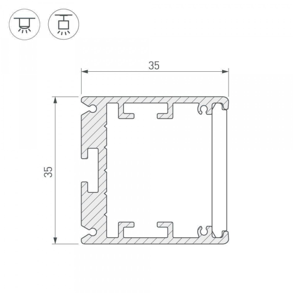 Профиль Arlight SL-ARC-3535-D1500-W90 BLACK (1180мм, дуга 1 из 4) 026599 Профиль Arlight SL-ARC-3535-D1500-W90 BLACK (1180мм, дуга 1 из 4) 026599