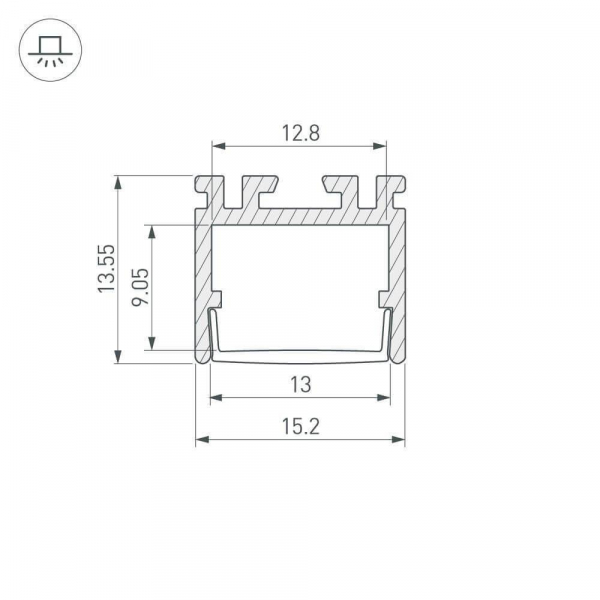 Профиль Arlight PDS-D-2000 ANOD 026517 Профиль Arlight PDS-D-2000 ANOD 026517