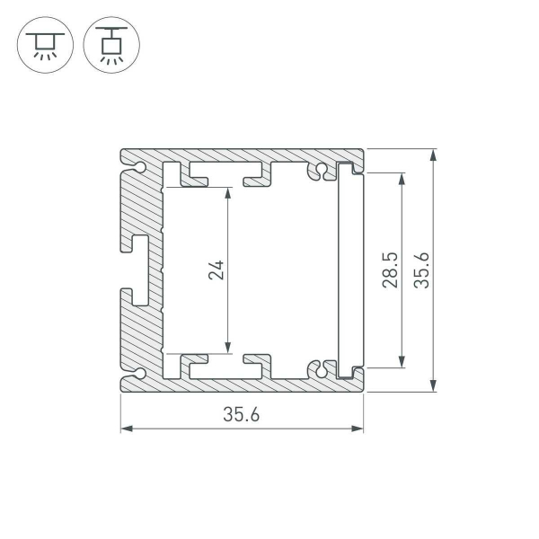 Профиль Arlight SL-ARC-3535-D320-N90 White 039592 Профиль Arlight SL-ARC-3535-D320-N90 White 039592