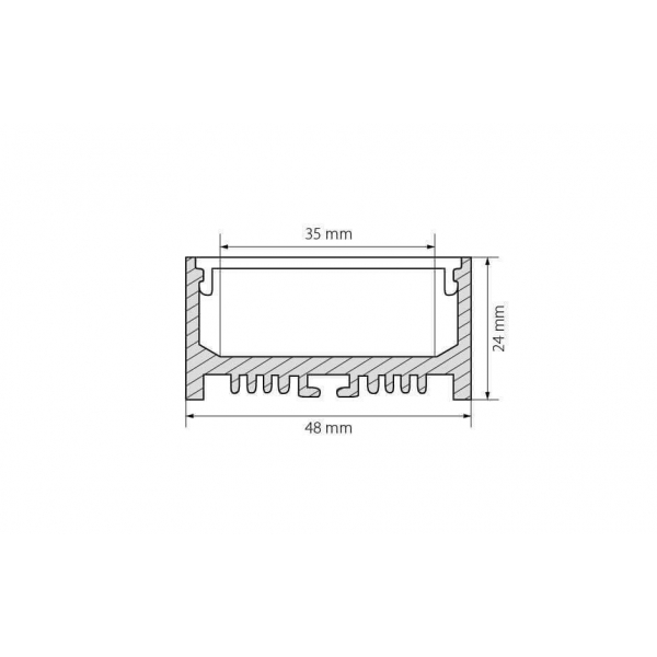 Профиль Arlight ARH-LINE-2448-2000 ANOD 018684 Профиль Arlight ARH-LINE-2448-2000 ANOD 018684