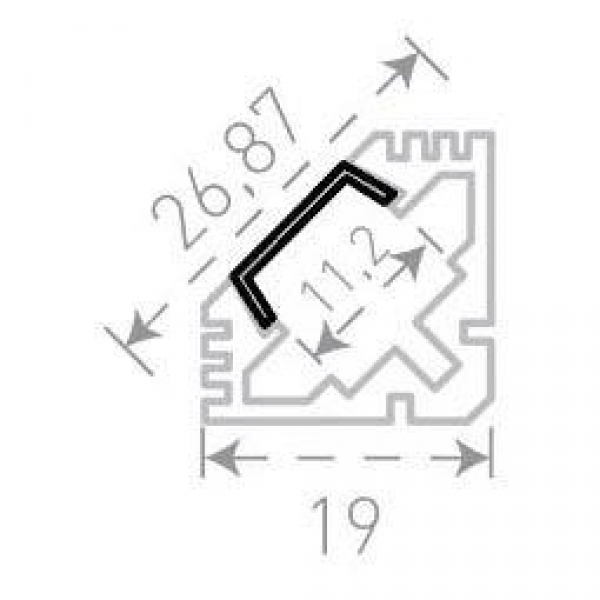 Профиль с рассеивателем SWG SF-1919 001373 Профиль с рассеивателем SWG SF-1919 001373
