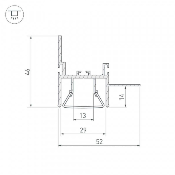 Профиль Arlight FOLED-WALL-2000 023865 Профиль Arlight FOLED-WALL-2000 023865