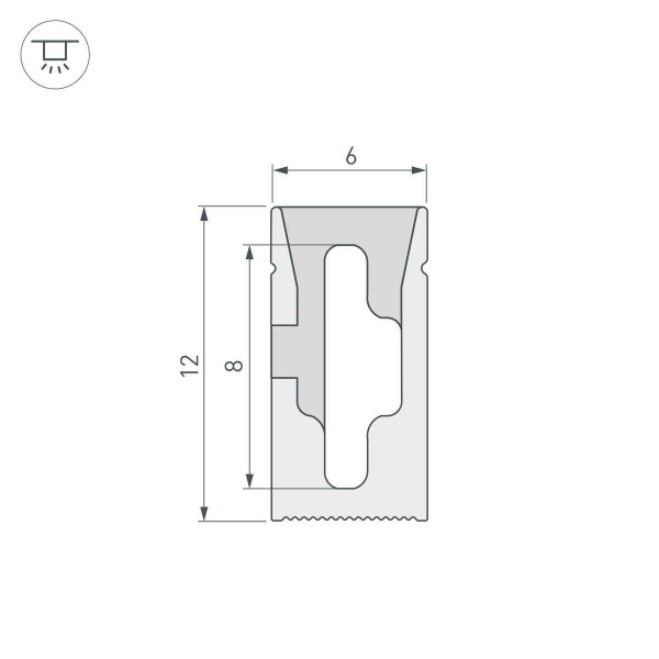 Профиль Arlight WPH-Flex-0612-Side-S8-10m White 040825 Профиль Arlight WPH-Flex-0612-Side-S8-10m White 040825