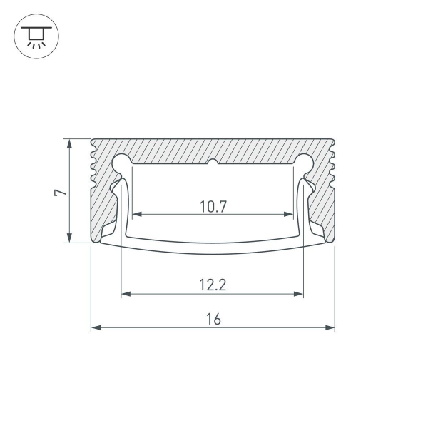 Профиль Arlight SL-Slim-H7-2000 White 037111 Профиль Arlight SL-Slim-H7-2000 White 037111