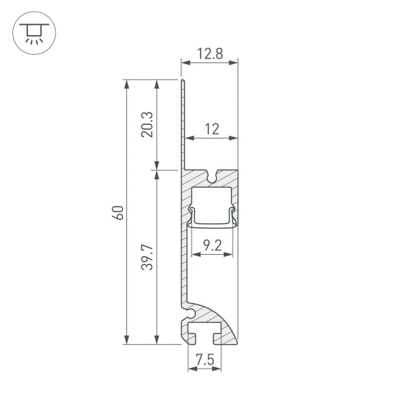 Профиль встраиваемый Arlight PLINTUS-FANTOM-L-2000 BLACK 041213 Профиль встраиваемый Arlight PLINTUS-FANTOM-L-2000 BLACK 041213