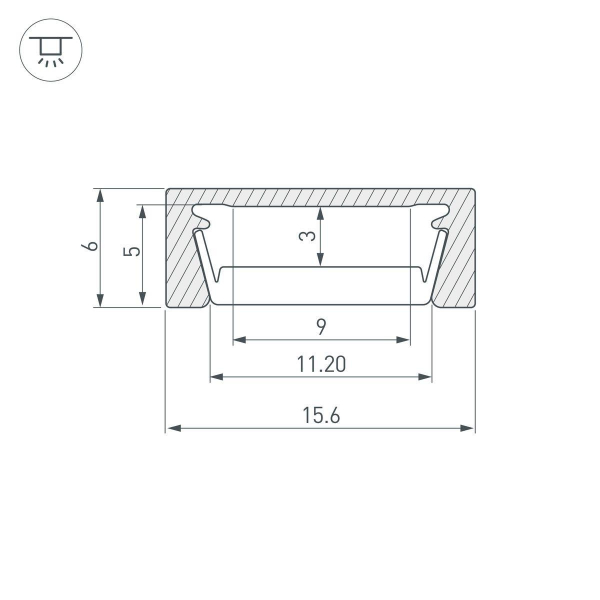 Профиль Arlight MIC-M-2000 Anod 044541 Профиль Arlight MIC-M-2000 Anod 044541