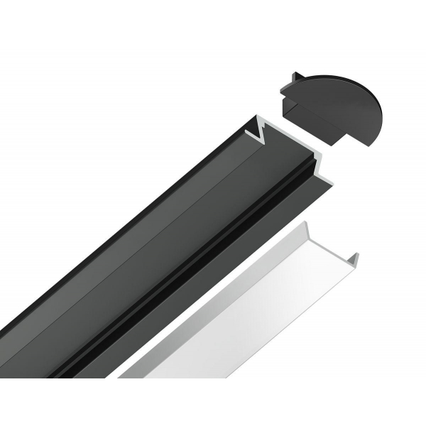 Встраиваемый профиль с рассеивателем Ambrella Illumination GP1001BK Встраиваемый профиль с рассеивателем Ambrella Illumination GP1001BK