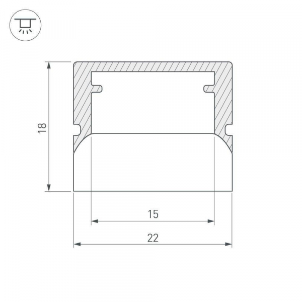 Профиль Arlight WPH-FLOOR22-2000 023290 Профиль Arlight WPH-FLOOR22-2000 023290