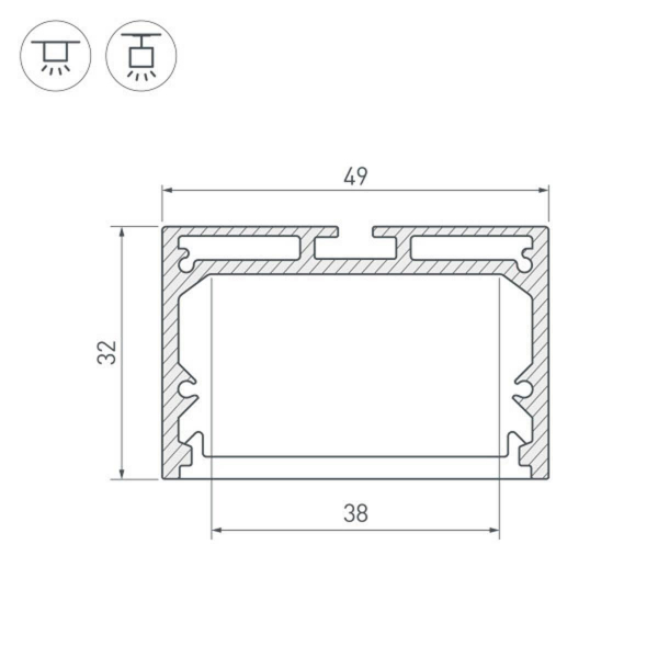 Профиль Arlight SL-Line-4932-3000 Black 036254 Профиль Arlight SL-Line-4932-3000 Black 036254