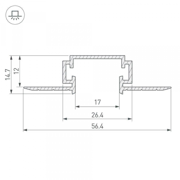 Профиль Arlight Tek-PDS-D-2000 026515 Профиль Arlight Tek-PDS-D-2000 026515