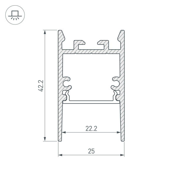 Профиль Arlight SL-Comfort-2542-2000 Black 046934 Профиль Arlight SL-Comfort-2542-2000 Black 046934