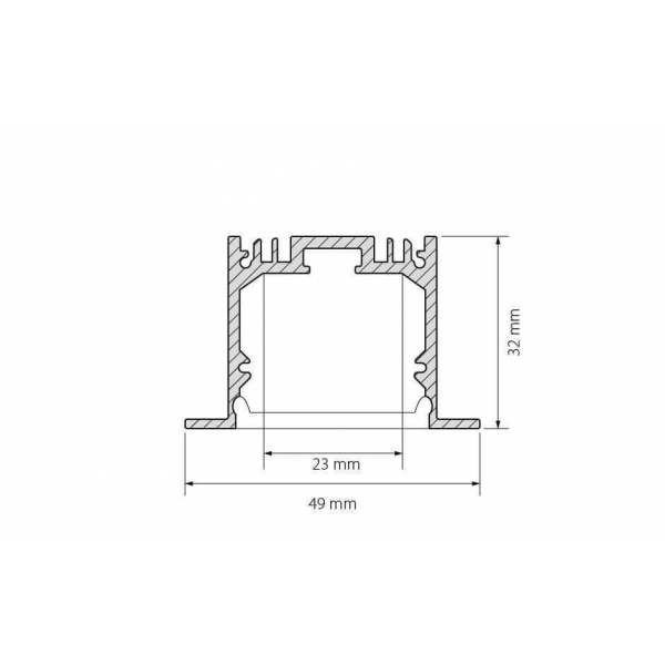 Профиль Arlight SL-LINIA49-F-2000 ANOD 019313 Профиль Arlight SL-LINIA49-F-2000 ANOD 019313