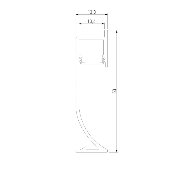 Профиль алюминиевый с рассеивателем для плинтуса Elektrostandard LL-2-ALP021 a066619 Профиль алюминиевый с рассеивателем для плинтуса Elektrostandard LL-2-ALP021 a066619