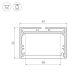Профиль с экраном Arlight SL-LINE-4932-2500 WHITE+OPAL 036304