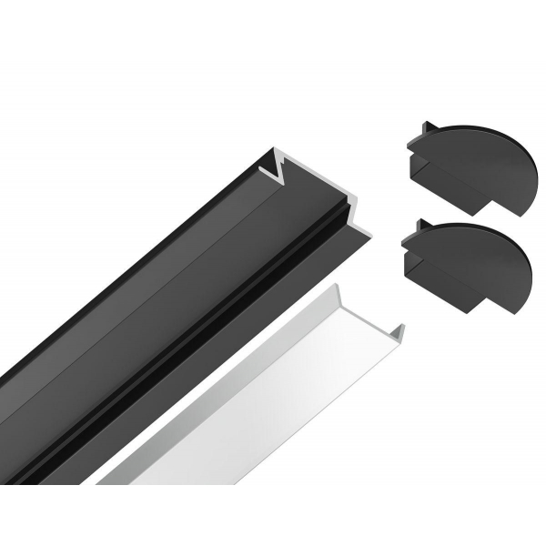 Встраиваемый профиль с рассеивателем Ambrella Illumination GP1001BK Встраиваемый профиль с рассеивателем Ambrella Illumination GP1001BK