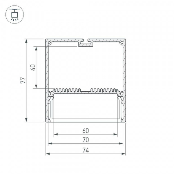 Профиль Arlight SL-LINE-7477-2000 ANOD 019310 Профиль Arlight SL-LINE-7477-2000 ANOD 019310