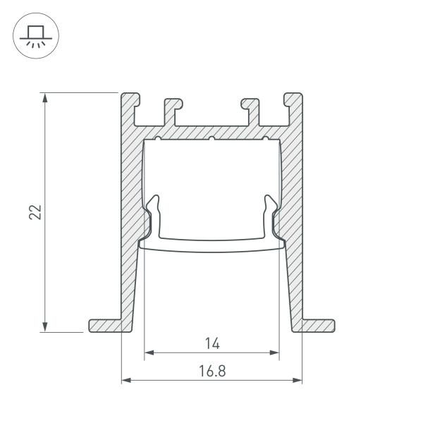 Профиль Arlight SL-Comfort-2322-F-2000 Anod 031770 Профиль Arlight SL-Comfort-2322-F-2000 Anod 031770