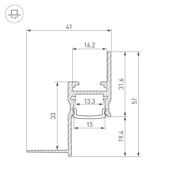 Профиль встраиваемый Arlight Arh-Сeil-S14-Shadow-3000 White 045554 Профиль встраиваемый Arlight Arh-Сeil-S14-Shadow-3000 White 045554
