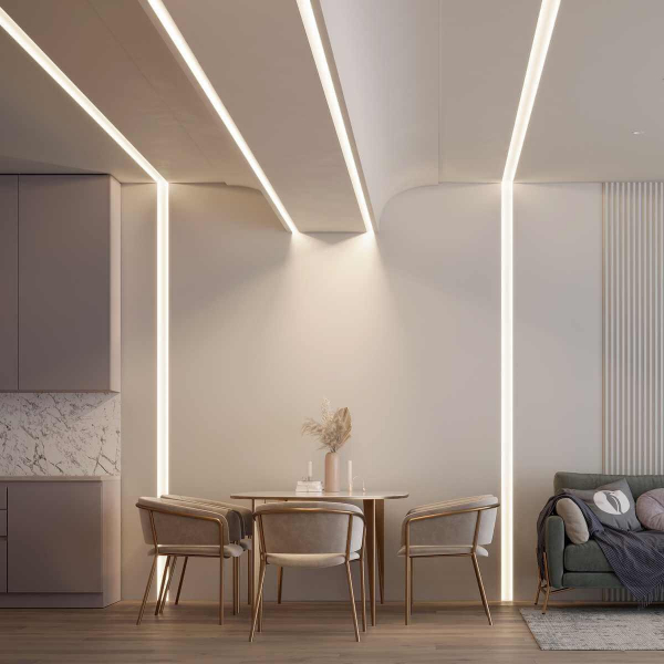 Встраиваемый профиль Arlight Fantom-W45-Bevel-2000 White 039949 Встраиваемый профиль Arlight Fantom-W45-Bevel-2000 White 039949
