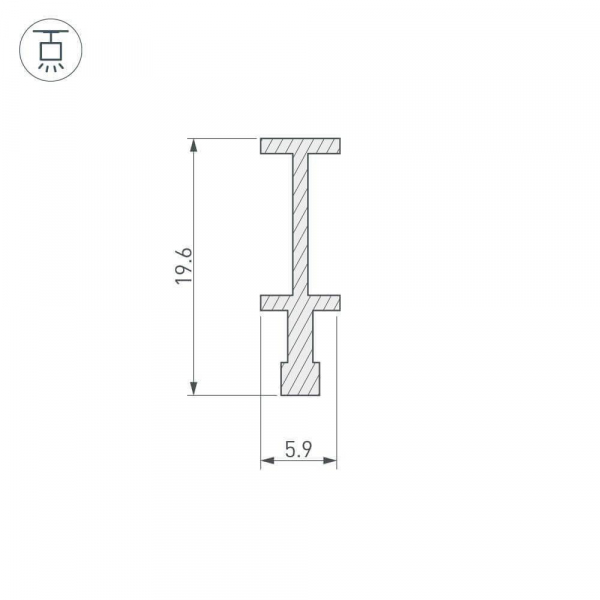 Профиль-держатель Arlight FOLED-RAIL-2000 025232 Профиль-держатель Arlight FOLED-RAIL-2000 025232