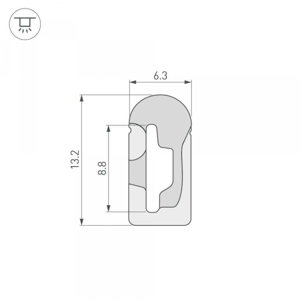 Профиль Arlight WPH-Flex-0613-Side-S8-5m White 040265 Профиль Arlight WPH-Flex-0613-Side-S8-5m White 040265