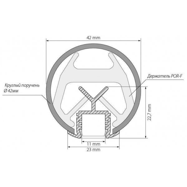 Профиль Arlight KLUS-POR-F-1000 ANOD 019181 Профиль Arlight KLUS-POR-F-1000 ANOD 019181