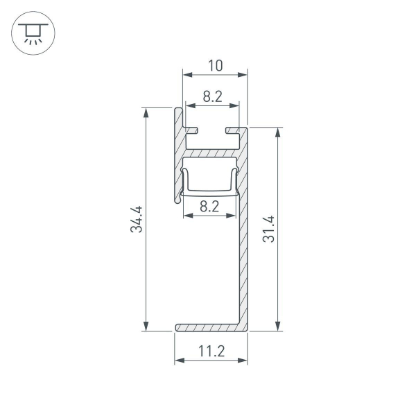 Профиль встраиваемый Arlight Plintus-H35-F-2000 Black 043599 Профиль встраиваемый Arlight Plintus-H35-F-2000 Black 043599
