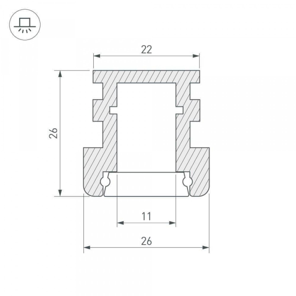 Профиль Arlight HR-F-2000 012091 Профиль Arlight HR-F-2000 012091