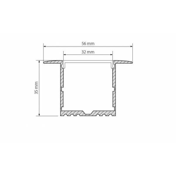 Профиль Arlight ARH-POWER-F-W35-2000 ANOD 016139 Профиль Arlight ARH-POWER-F-W35-2000 ANOD 016139
