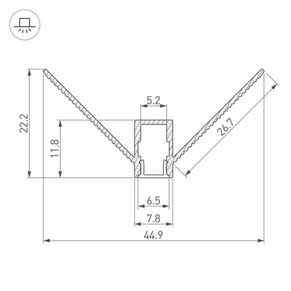 Профиль угловой Arlight внешний ARH-Decore-S6-EXT-2000 Anod 034973 Профиль угловой Arlight внешний ARH-Decore-S6-EXT-2000 Anod 034973