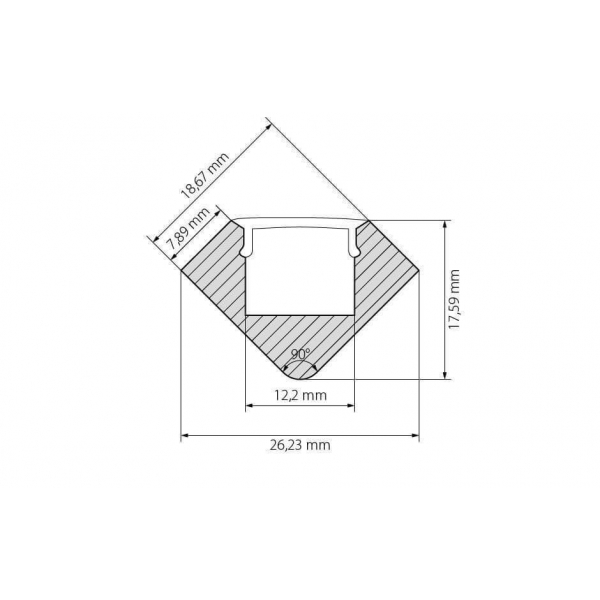 Профиль с рассеивателем Arlight ALU-D45-2000 ANOD+FROST 018252 Профиль с рассеивателем Arlight ALU-D45-2000 ANOD+FROST 018252