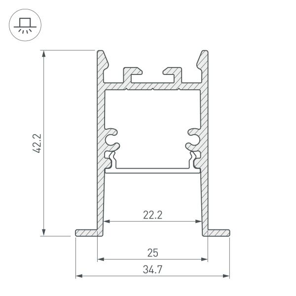 Профиль Arlight SL-Comfort-3542-F-2000 Anod 031764 Профиль Arlight SL-Comfort-3542-F-2000 Anod 031764