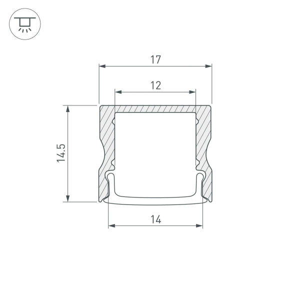 Профиль Arlight LINE-1715-2000 ANOD 044262 Профиль Arlight LINE-1715-2000 ANOD 044262