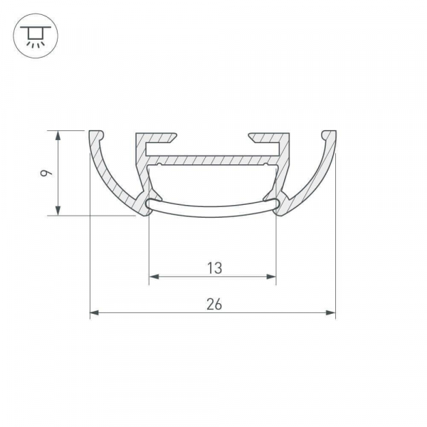Профиль Arlight TS-A-2000 (CT) ANOD 016943 Профиль Arlight TS-A-2000 (CT) ANOD 016943