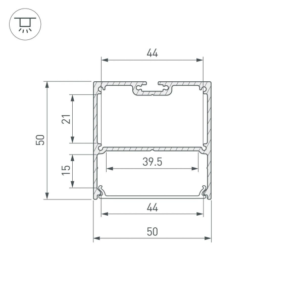 Профиль Arlight SL-LINE-5050-LW-3000 WHITE 043978 Профиль Arlight SL-LINE-5050-LW-3000 WHITE 043978