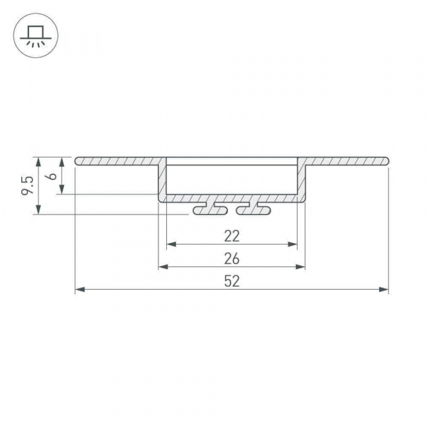 Профиль Arlight KLUS-LOCK-FM-2000 ANOD 019185 Профиль Arlight KLUS-LOCK-FM-2000 ANOD 019185