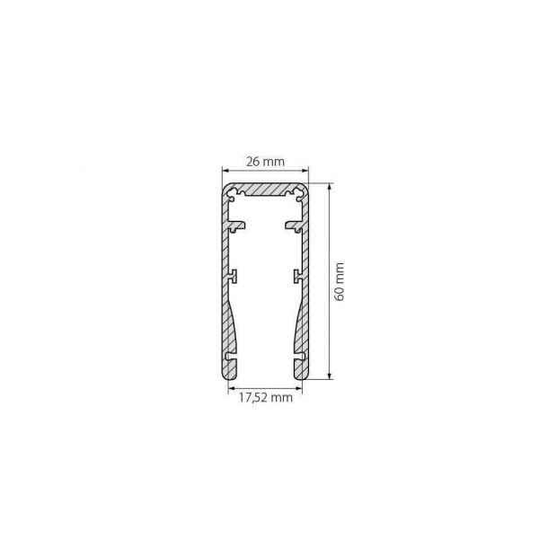 Профиль Arlight ALU-HANDRAIL-2000 FOR GLASS 17.5 015477 Профиль Arlight ALU-HANDRAIL-2000 FOR GLASS 17.5 015477