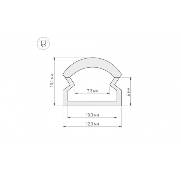 Профиль Arlight WPH-LINE-1210R-2000 OPAL 023303 Профиль Arlight WPH-LINE-1210R-2000 OPAL 023303