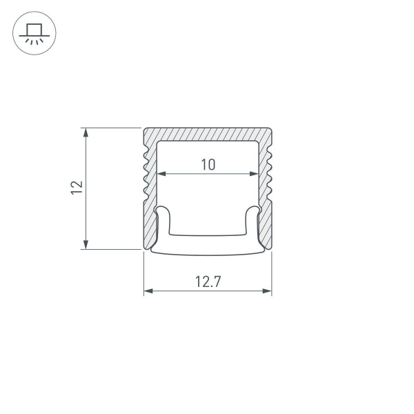 Профиль встраиваемый Arlight Fantom-Bent-W12-Side-2000 Anod 040326(1) Профиль встраиваемый Arlight Fantom-Bent-W12-Side-2000 Anod 040326(1)