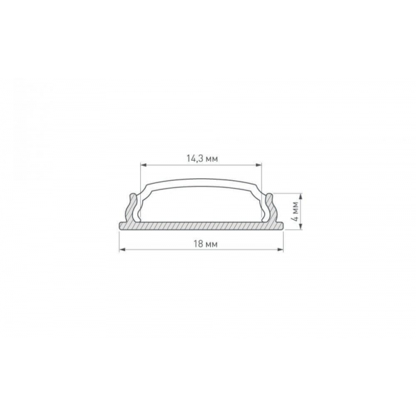 Профиль Arlight ARH-Bent-W18-2000 Anod 023087 Профиль Arlight ARH-Bent-W18-2000 Anod 023087