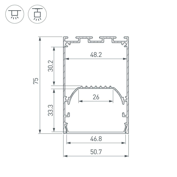 Профиль Arlight Line-S-5075-3000 Black 041849 Профиль Arlight Line-S-5075-3000 Black 041849