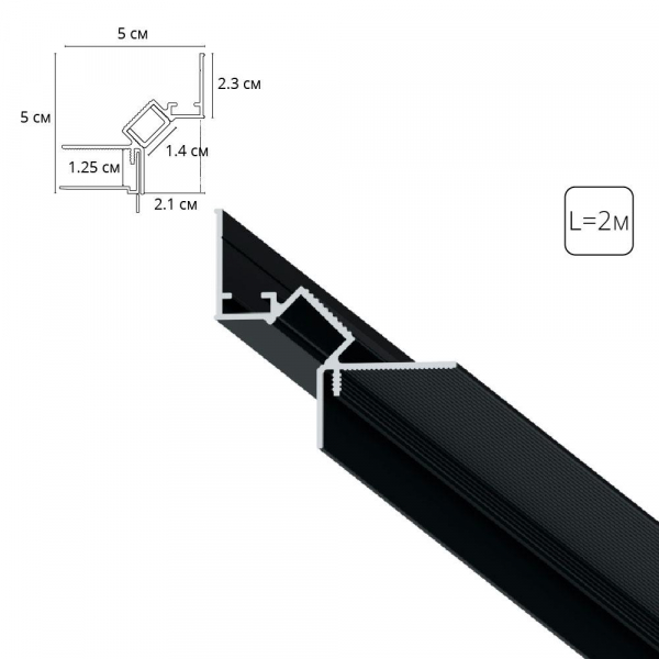 Теневой профиль под ГКЛ Arte Lamp GAP A670206 Теневой профиль под ГКЛ Arte Lamp GAP A670206