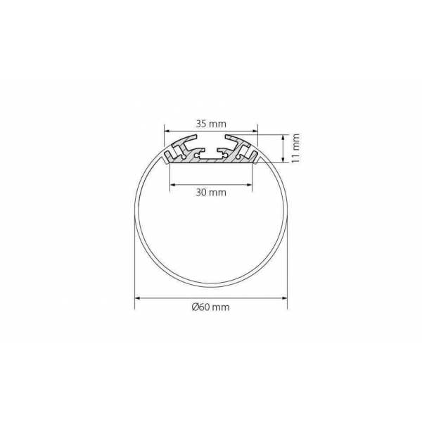 Профиль с рассеивателем Arlight SL-ROUND-D60-2500 ANOD+OPAL 020474 Профиль с рассеивателем Arlight SL-ROUND-D60-2500 ANOD+OPAL 020474