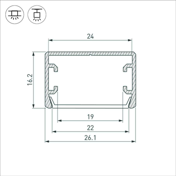 Профиль Arlight PLS-LOCK-H16-SMT-2000 ANOD 033224 Профиль Arlight PLS-LOCK-H16-SMT-2000 ANOD 033224