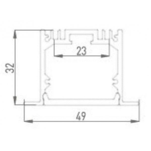 Профиль встраиваемый DesignLed LE.4932 001082 Профиль встраиваемый DesignLed LE.4932 001082