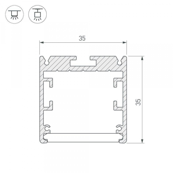 Профиль Arlight SL-ARC-3535-D3000-A45 BLACK (1180мм, дуга 1 из 8) 027634 Профиль Arlight SL-ARC-3535-D3000-A45 BLACK (1180мм, дуга 1 из 8) 027634